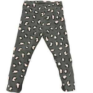 Cat & Jack Toddler Girls Pink And Grey Cheetah Print Leggings. Size 3T